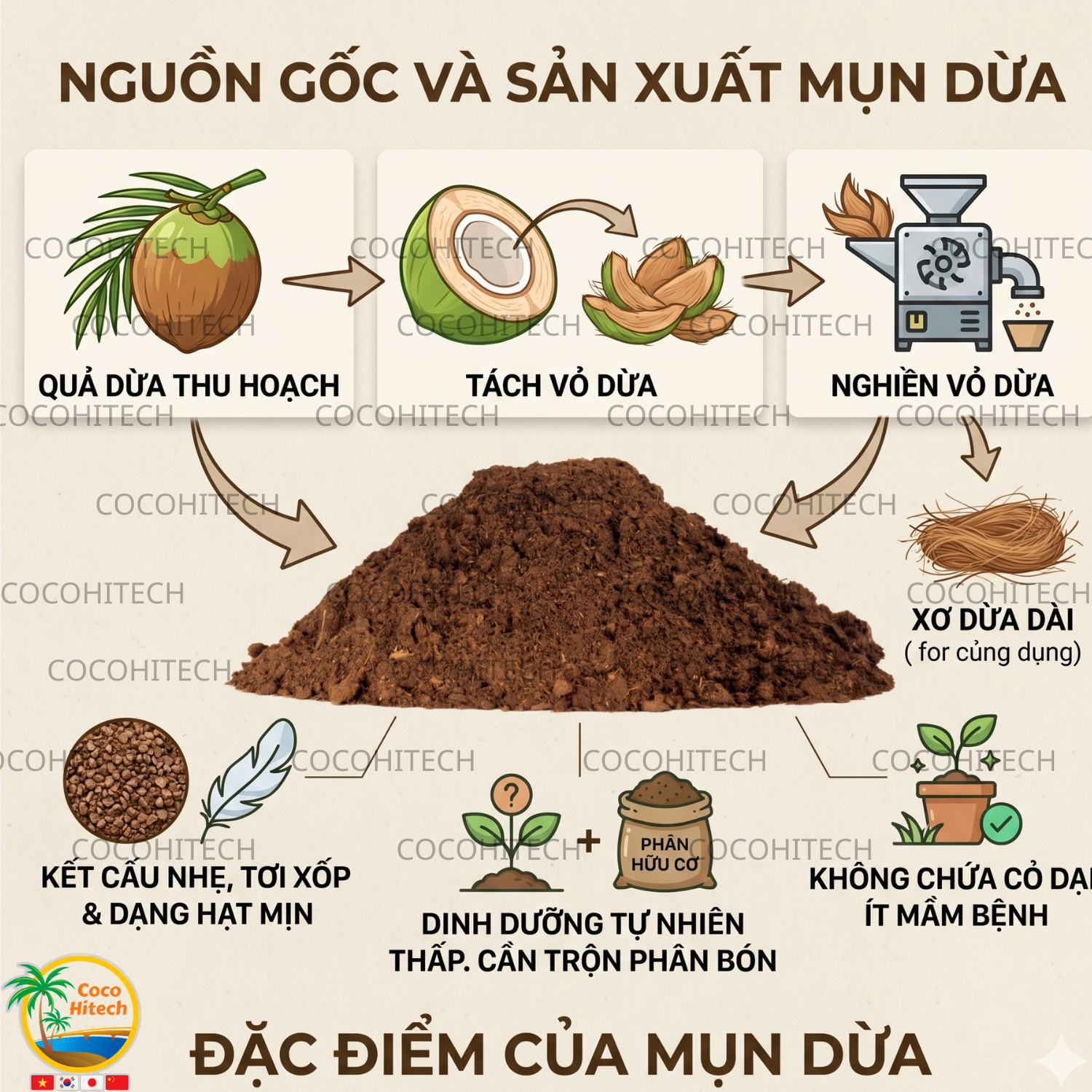 Nguồn gốc của mụn dừa