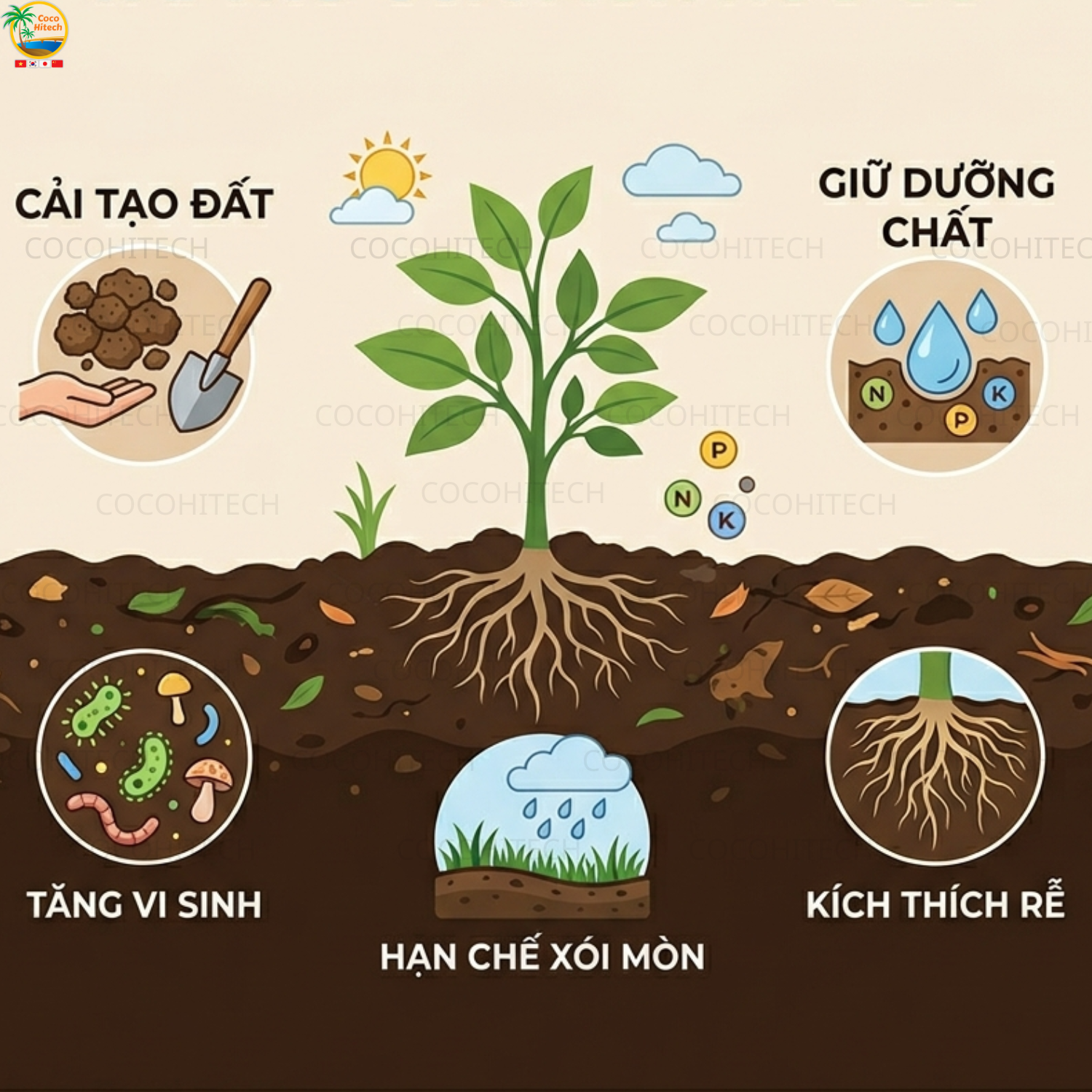 Vai trò của mùn hữu cơ
