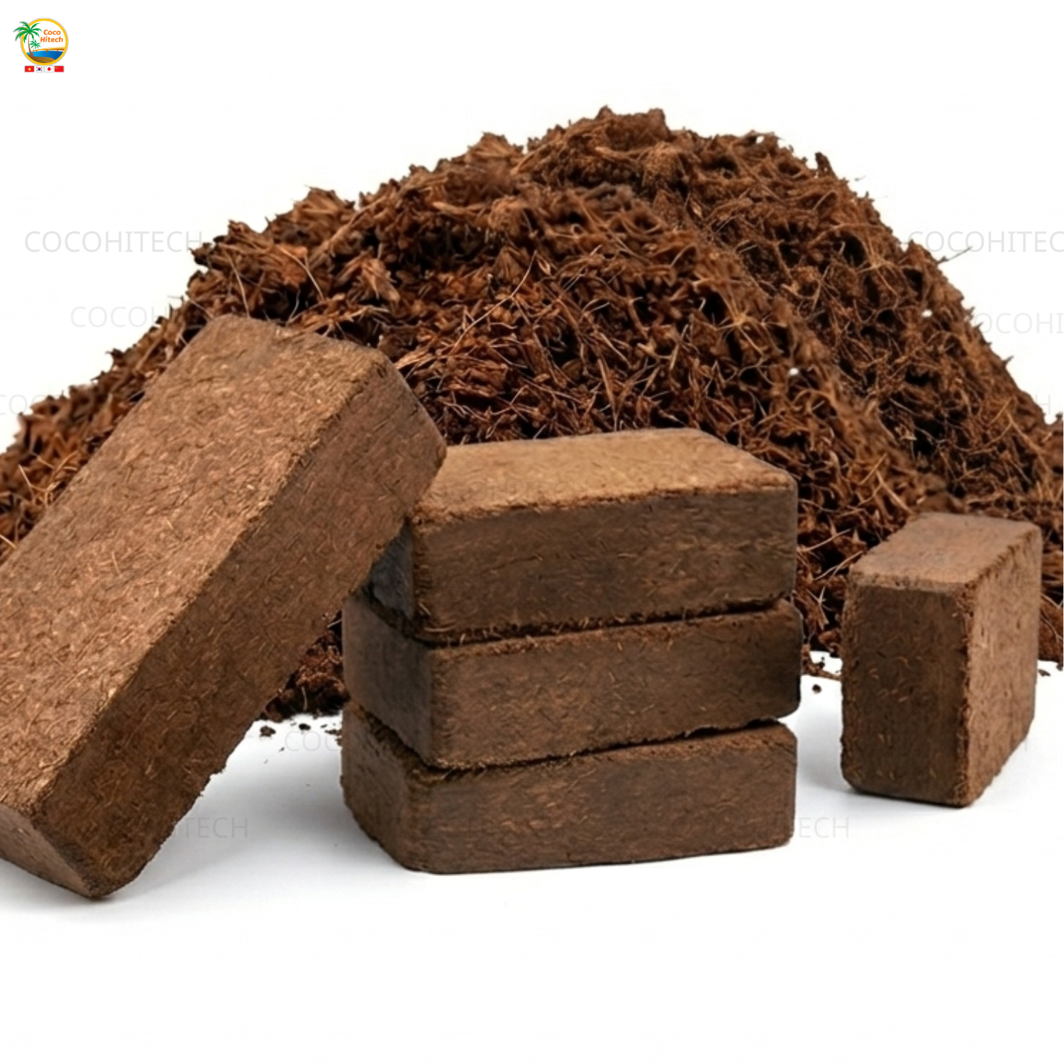 Viên nén xơ dừa chưa xử lý