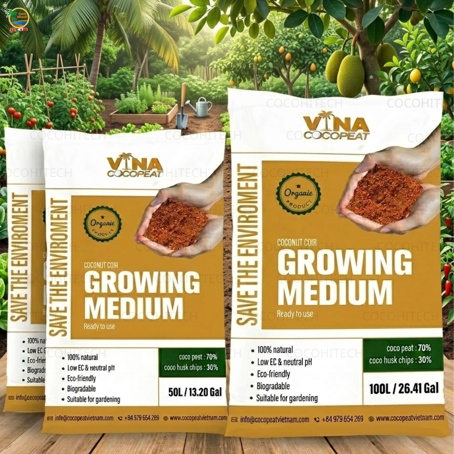 Ưu điểm của mụn xơ dừa đóng bao