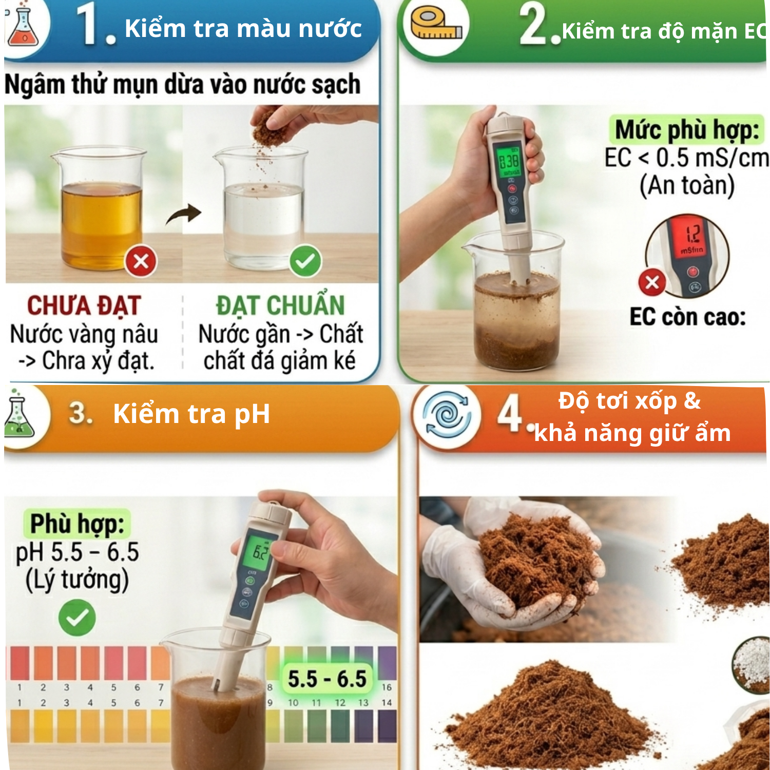 Cách Kiểm Tra Xơ Dừa