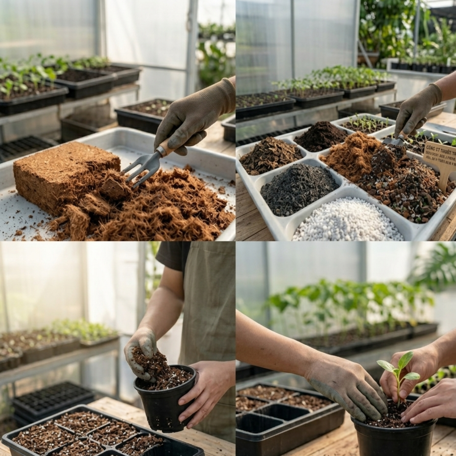 Các Bước Sử Dụng Giá Thể Mụn Dừa Đúng Kỹ Thuật