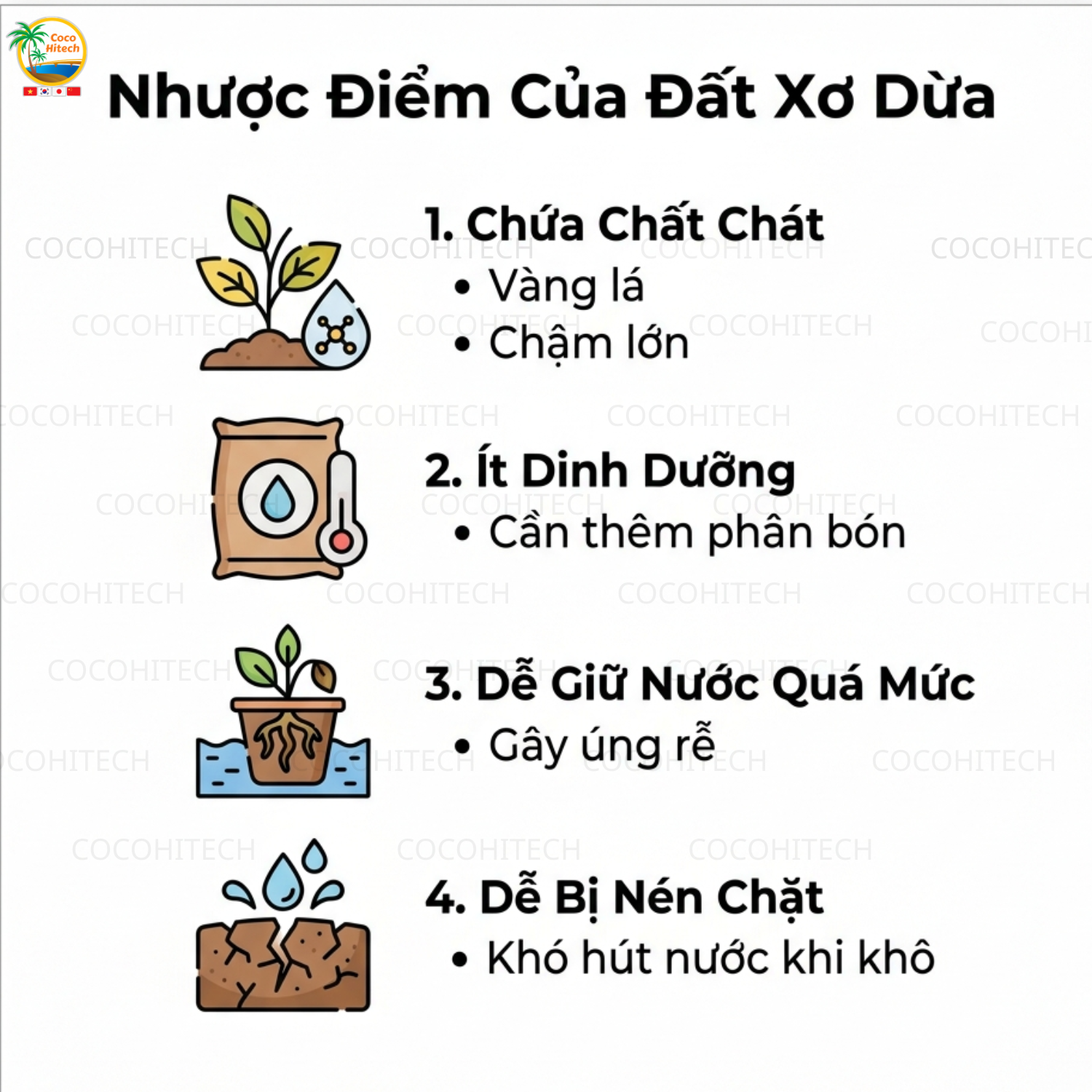 Nhược Điểm Của Đất Xơ Dừa