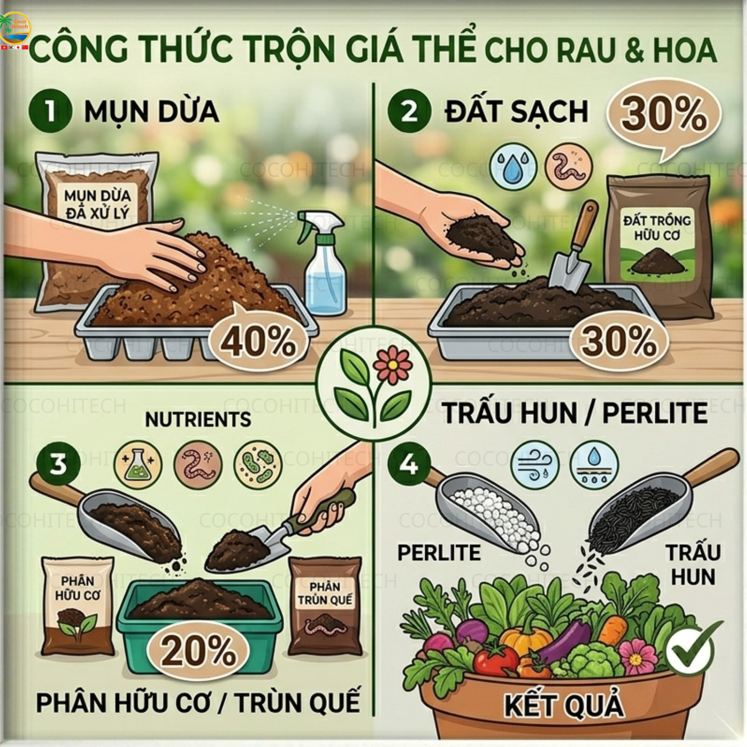 Công thức cho rau và hoa