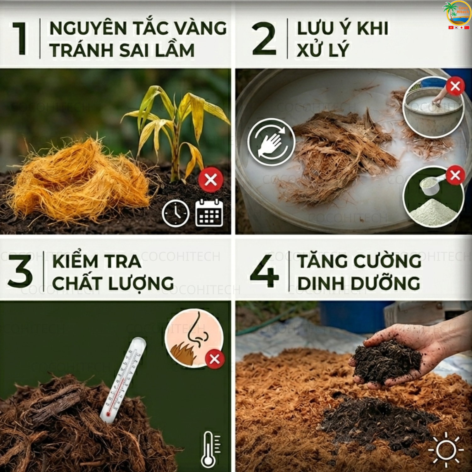 Lưu ý khi xử lý mụn xơ dừa