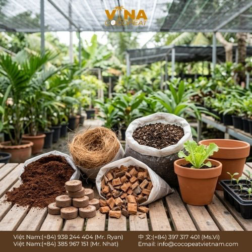 Khám phá 7 cách trồng cây bằng xơ dừa hiệu quả cho người mới: ươm hạt, trộn đất, trồng rau sạch, thủy canh và tái sử dụng giá thể.