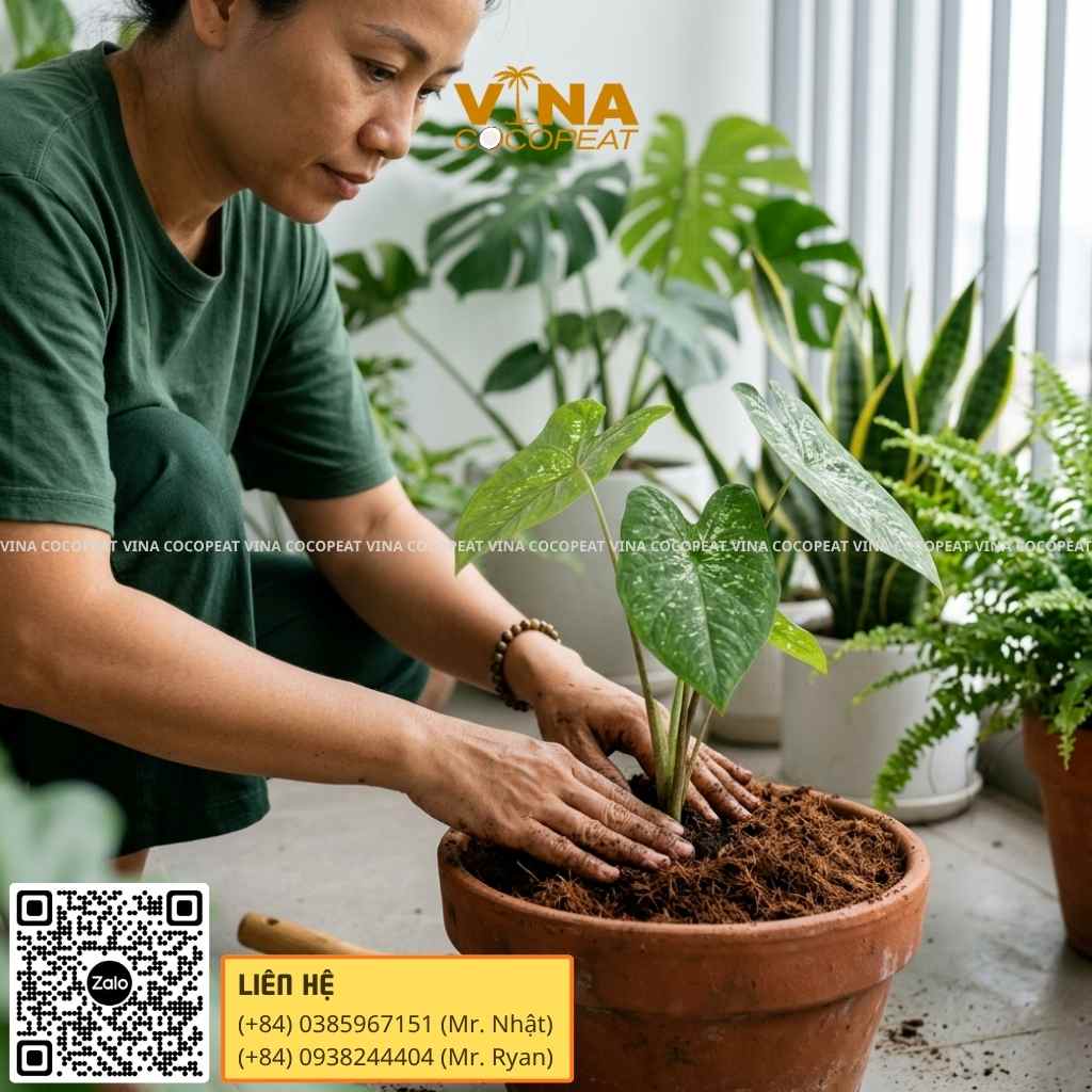 trồng cây lá môn