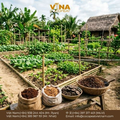 Công thức phối trộn mụn dừa cải tạo đất cát cho rau màu và cây trồng