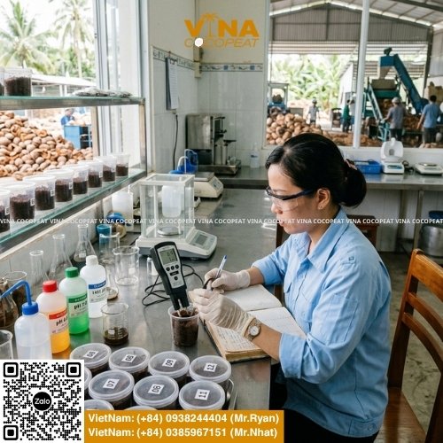 Tìm hiểu 5 tiêu chí chọn mụn dừa xuất khẩu Bến Tre: EC, pH, độ ẩm, độ nở, xử lý Tanin Lignin, tạp chất, chứng nhận và hồ sơ kiểm định.