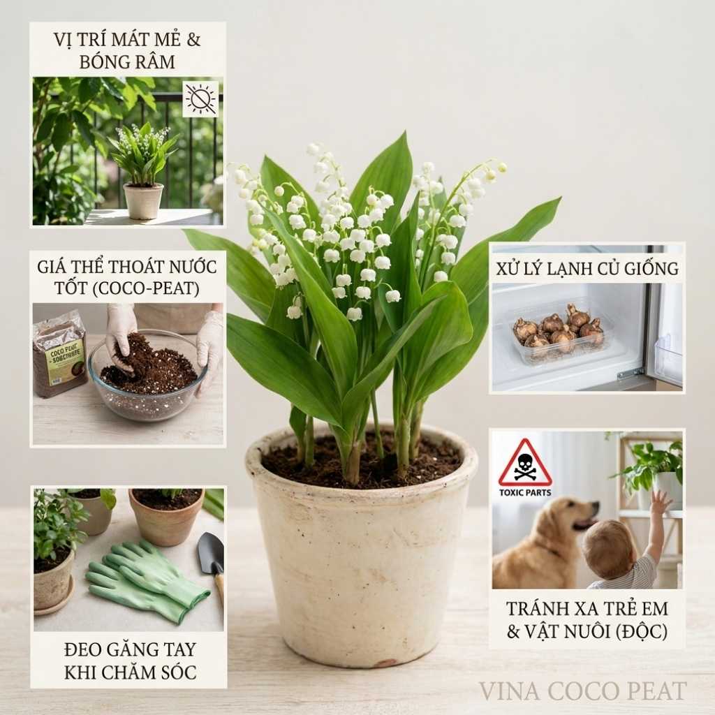 5 bước trồng hoa Linh Lan tại nhà trổ bông đẹp