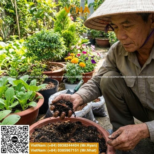 Kiểm tra đất trồng cây phù hợp bằng tay trong vườn nhà
