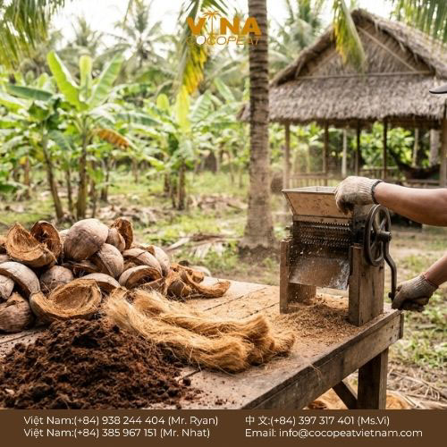 Khám phá 6 cách sử dụng đất xơ dừa hiệu quả cho người mới: xử lý chất chát, phối trộn giá thể, ươm hạt, giữ ẩm và cải tạo đất.