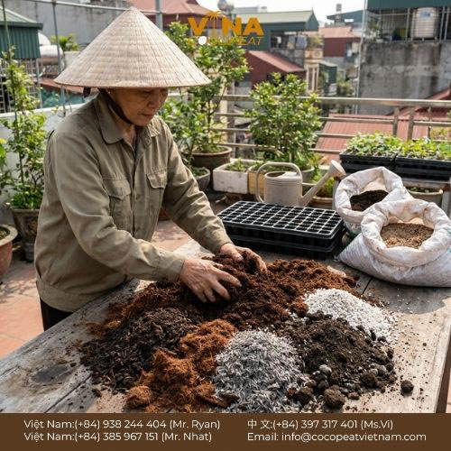 Khám phá 7 lợi ích của giá thể xơ dừa cho vườn hữu cơ: giữ ẩm, thoáng khí, sạch bệnh, hỗ trợ rễ khỏe và canh tác bền vững.