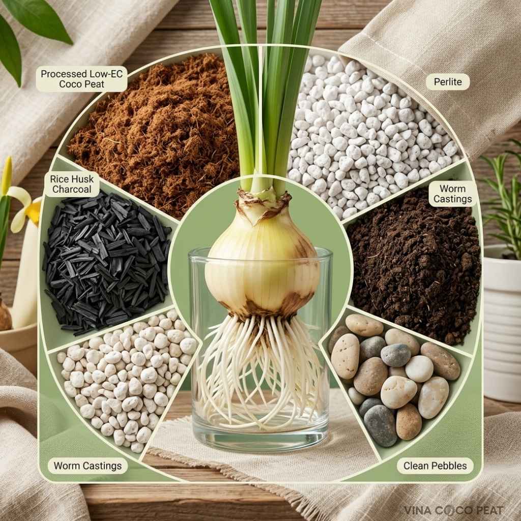 Công thức phối trộn giá thể trồng hoa thủy tiên