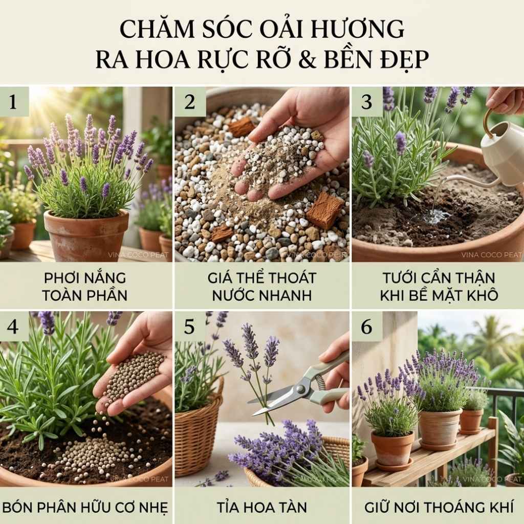 Chăm sóc oải hương ra hoa rực rỡ và bền đẹp