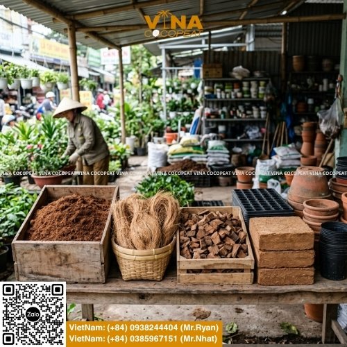 Mua vỏ dừa khô làm giá thể cần kiểm tra gì? Xem 8 kinh nghiệm chọn mụn dừa, xơ dừa, husk chips EC thấp, pH ổn định và dễ sử dụng.