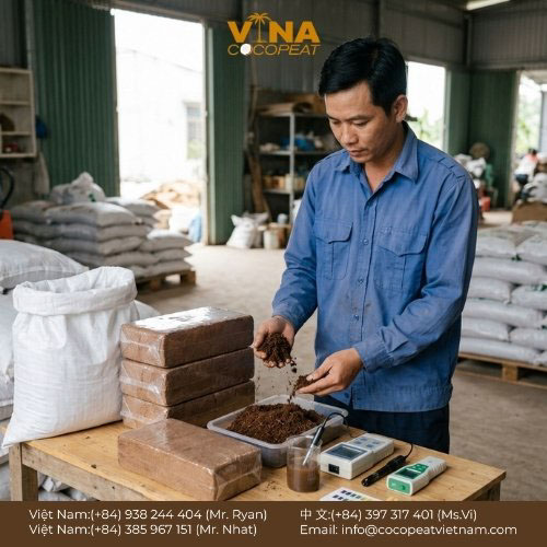 Khám phá 3 tiêu chí vàng khi mua xơ dừa giá sỉ: chất lượng EC/pH đạt chuẩn, nguồn cung ổn định và chính sách hỗ trợ uy tín.