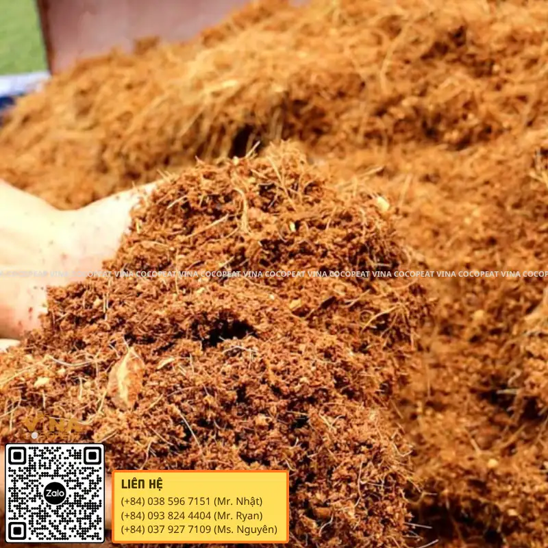Giá thể mụn dừa tơi xốp được sản xuất từ vỏ dừa
