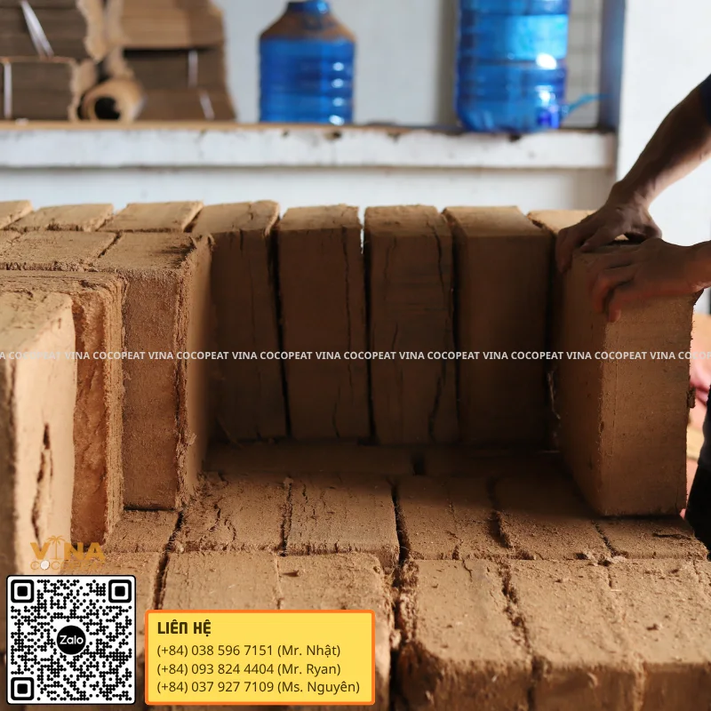 Mụn dừa ép khối sản xuất tại Việt Nam phục vụ nông nghiệp Trung Quốc