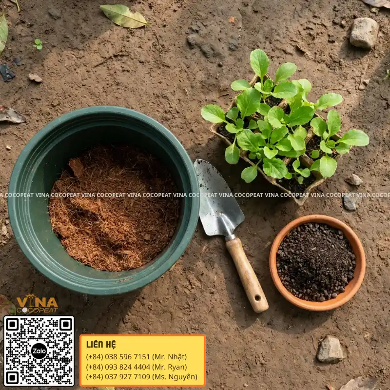 Hướng dẫn phối trộn mụn dừa với đất trồng rau và cây cảnh tại nhà