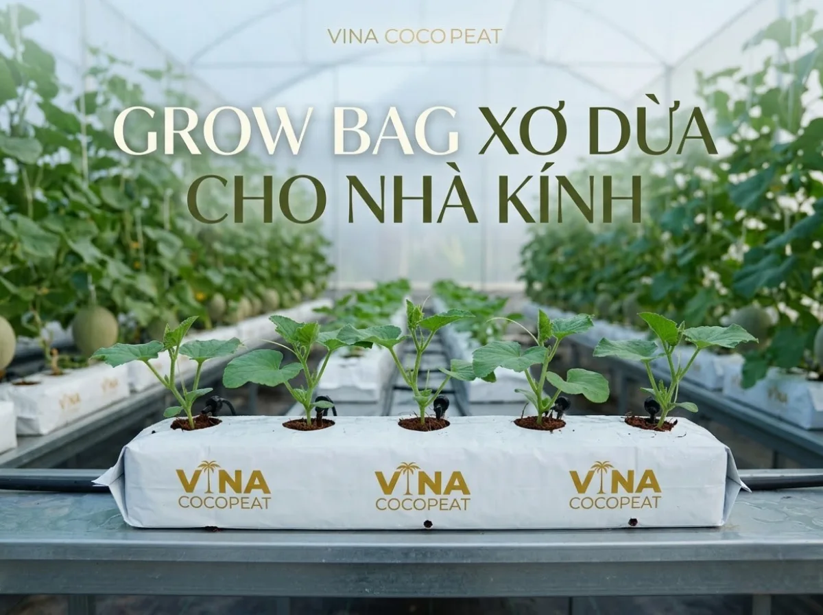 Giá thể xơ dừa ép thẻ Grow Bag chất lượng cao cho nhà kính
