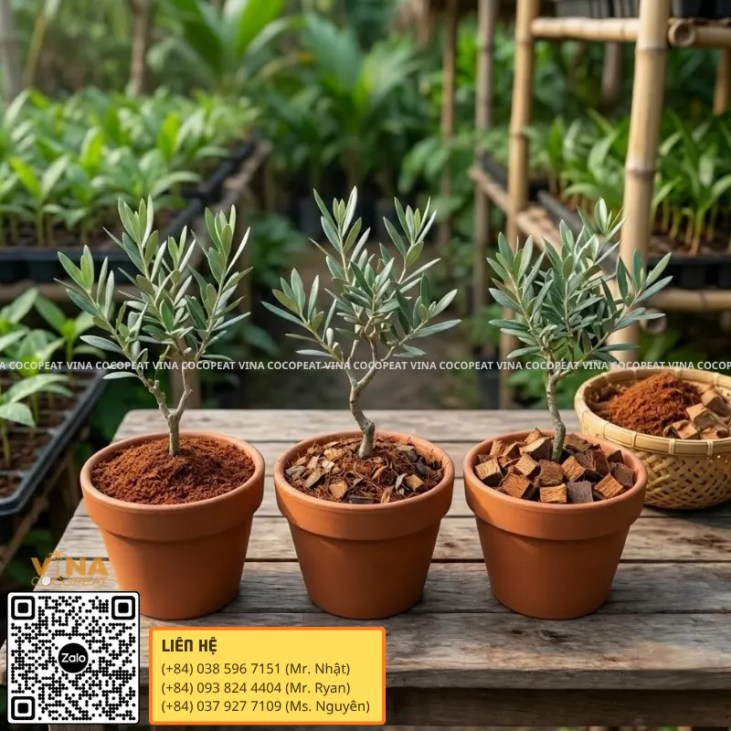 So sánh tỷ lệ Coco Peat và Coco Chips trong giá thể theo nhu cầu thoát nước của cây